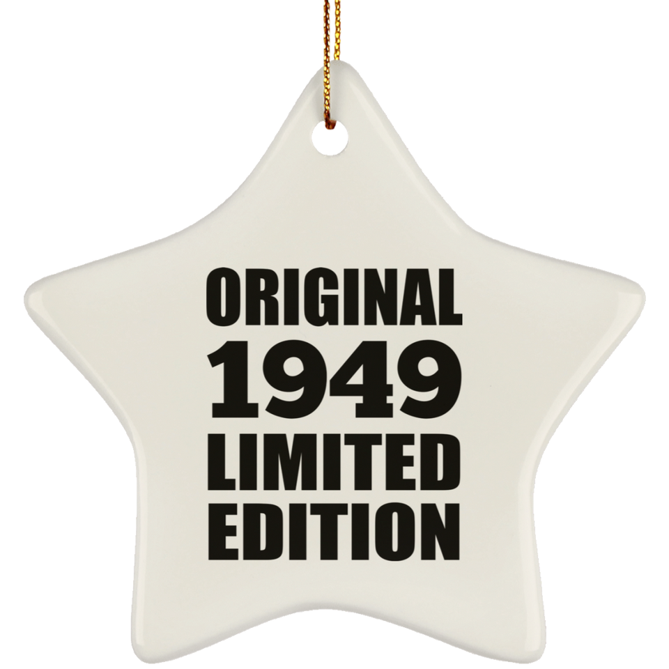 75th Birthday Original 1949 Limited Edition - Star Ornament