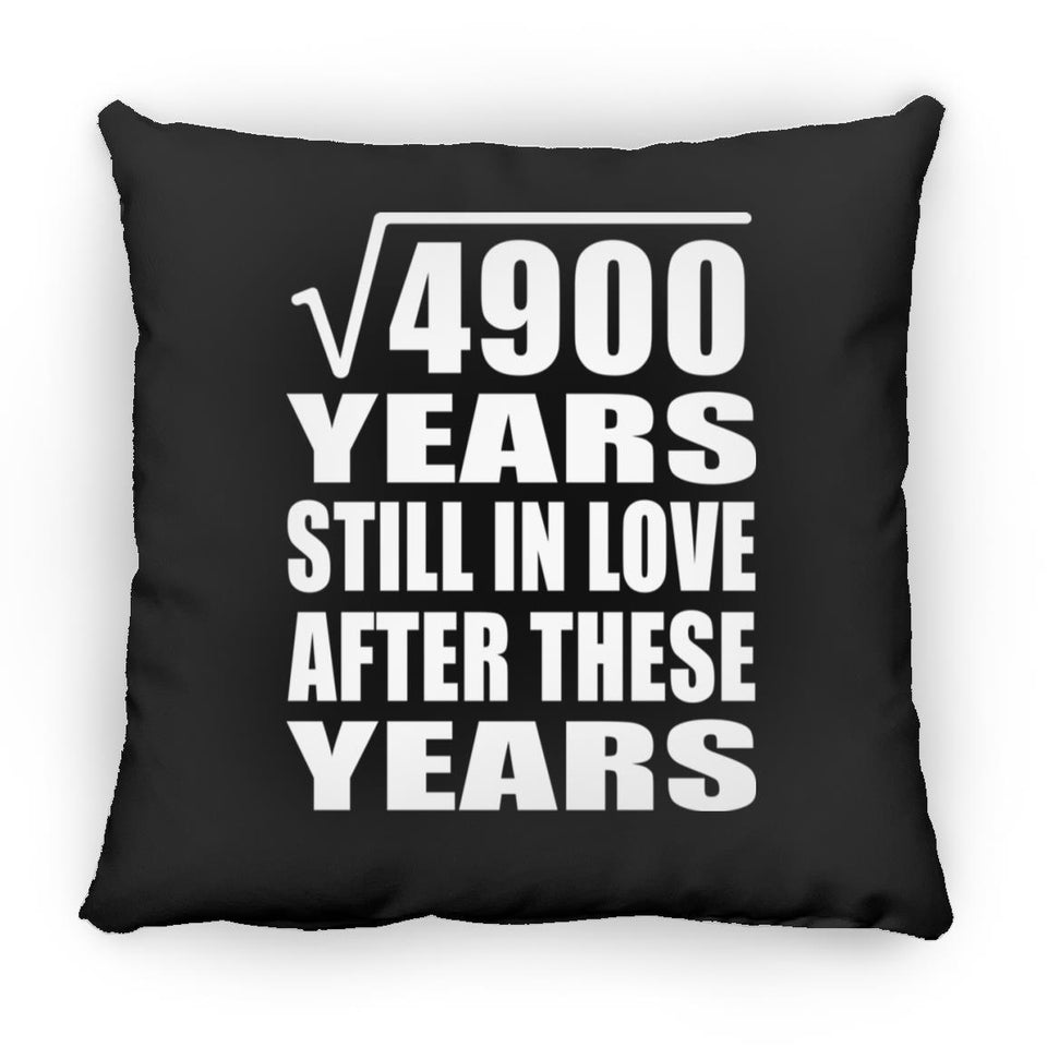 70th Anniversary Square Root of 4900 Years Still In Love - Throw Pillow Black