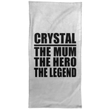 Crystal The Mum The Hero The Legend - Hand Towel