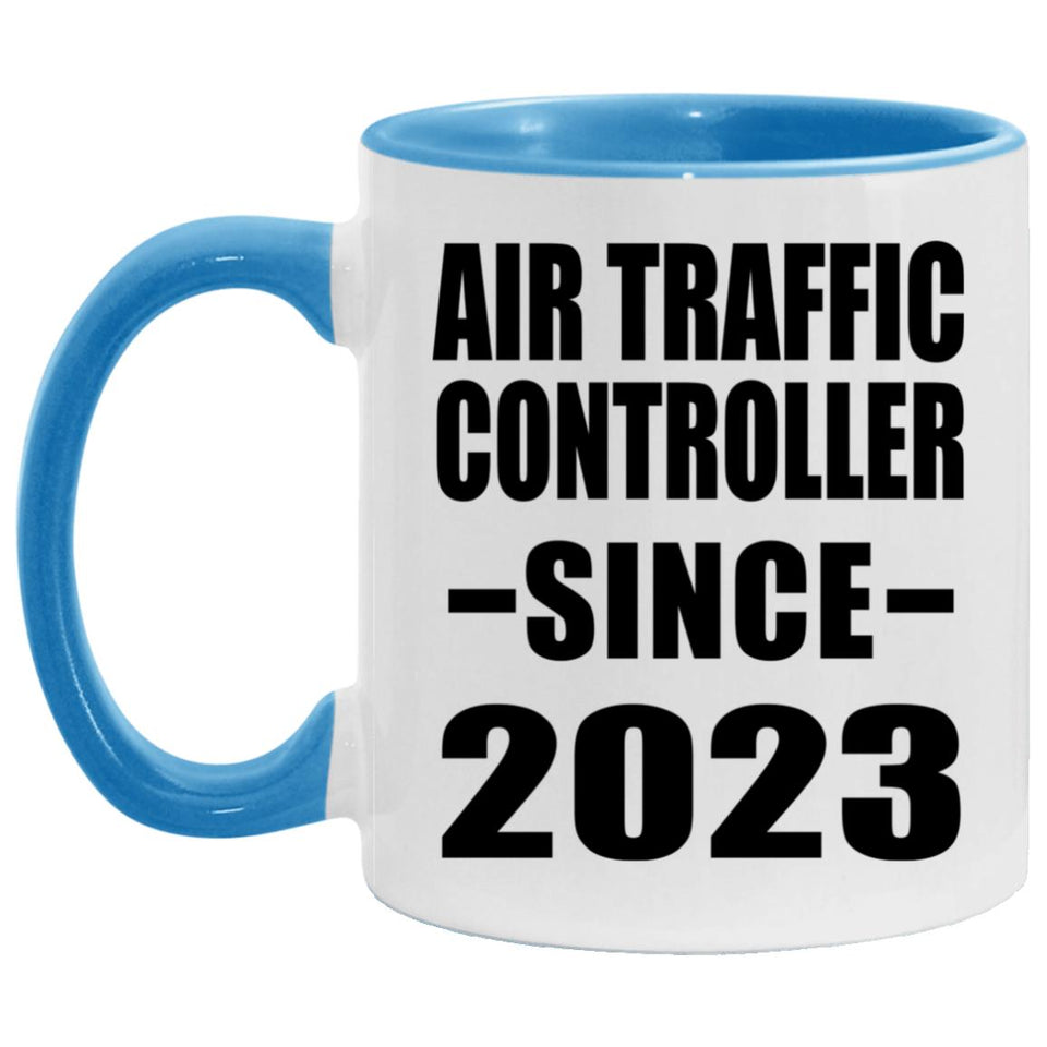 Air Traffic Controller Since 2023 - 11oz Accent Mug Blue