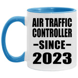 Air Traffic Controller Since 2023 - 11oz Accent Mug Blue