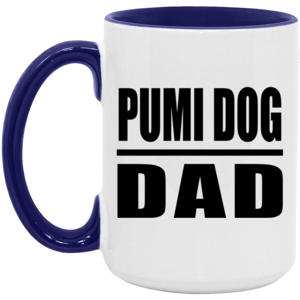 Pumi Dog Dad - 15oz Accent Mug Purple