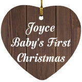 Joyce Baby's First Christmas - Heart Ornament D