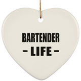 Bartender Life - Heart Ornament