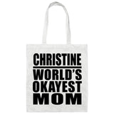 Christine World's Okayest Mom - Tote Bag White