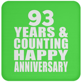 Happy 93rd Anniversary 93 Years & Counting - Drink Coaster