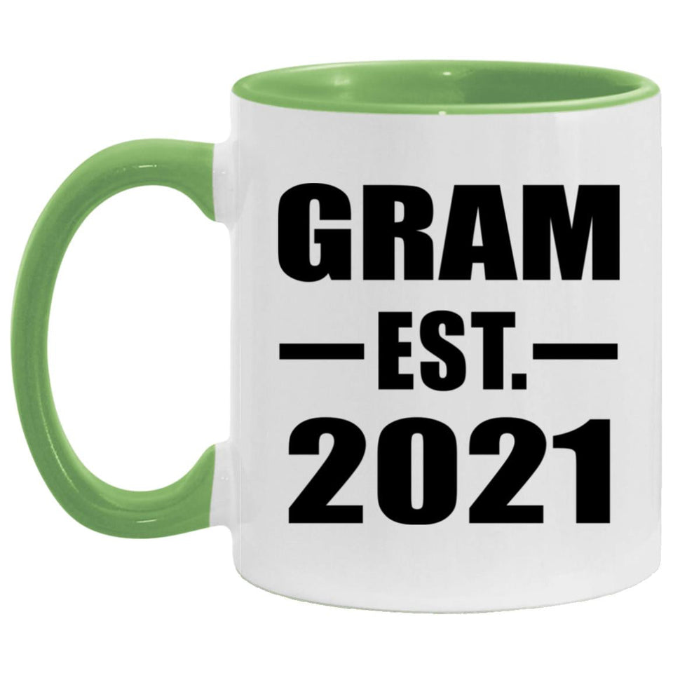 Gram Established EST. 2021 - 11oz Accent Mug Green