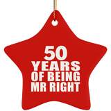 50th Anniversary 50 Years Of Being Mr Right - Star Ornament