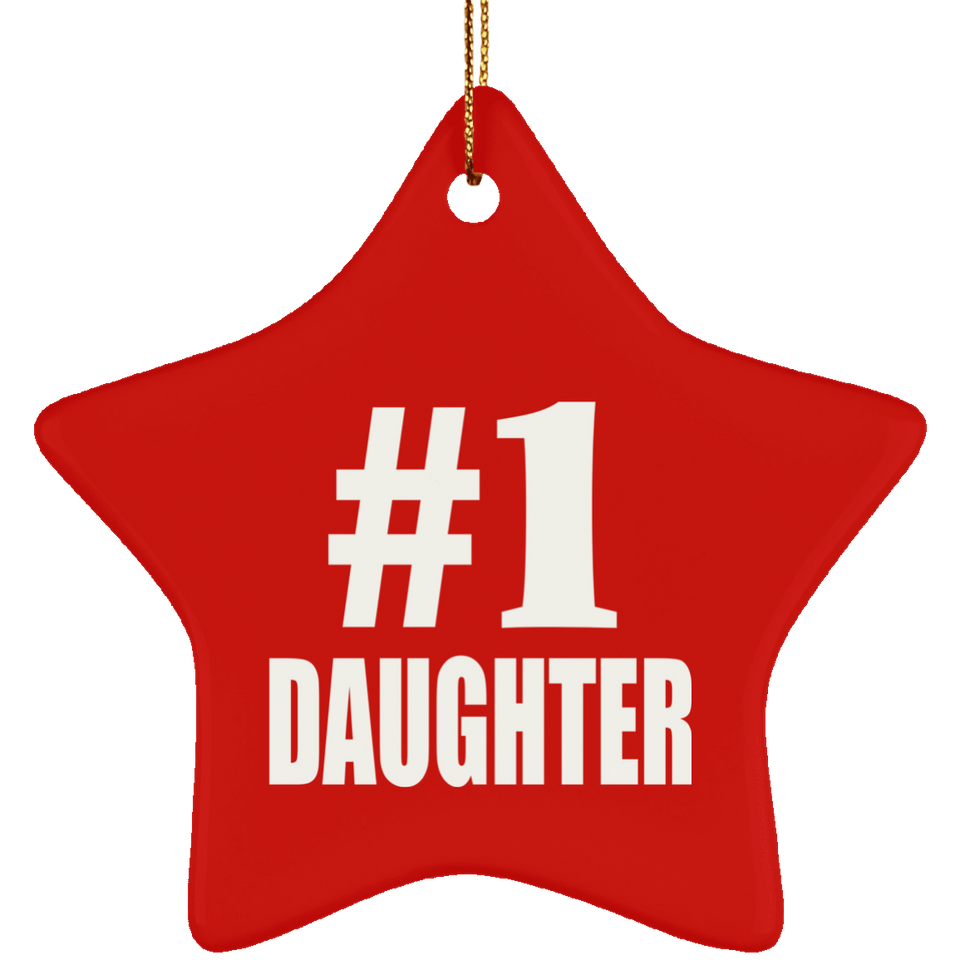 Number One #1 Daughter - Star Ornament