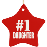 Number One #1 Daughter - Star Ornament