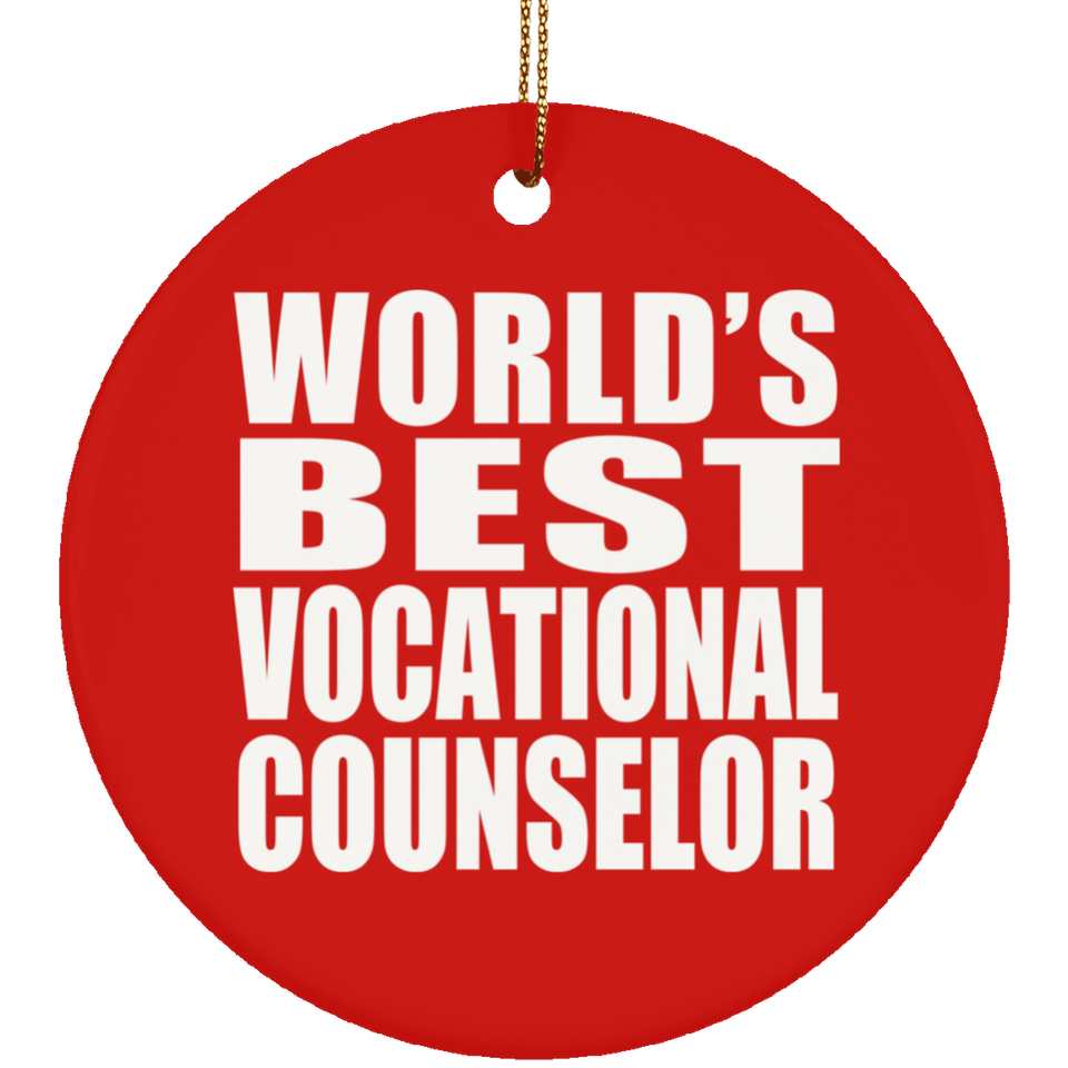 World's Best Vocational Counselor - Circle Ornament