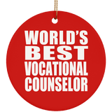 World's Best Vocational Counselor - Circle Ornament