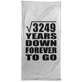 57th Anniversary Square Root of 3249 Years Down Forever To Go - Hand Towel
