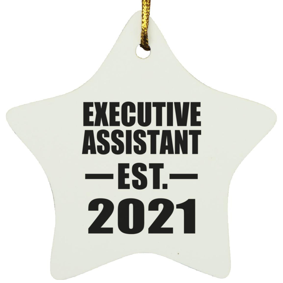 Executive Assistant Established EST. 2021 - Star Ornament