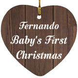 Fernando Baby's First Christmas - Heart Ornament D