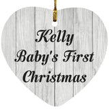 Kelly Baby's First Christmas - Heart Ornament F