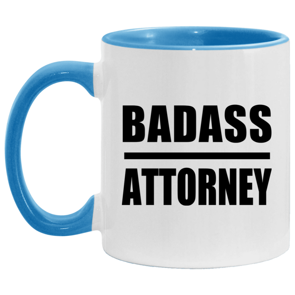 Badass Attorney - 11oz Accent Mug Blue