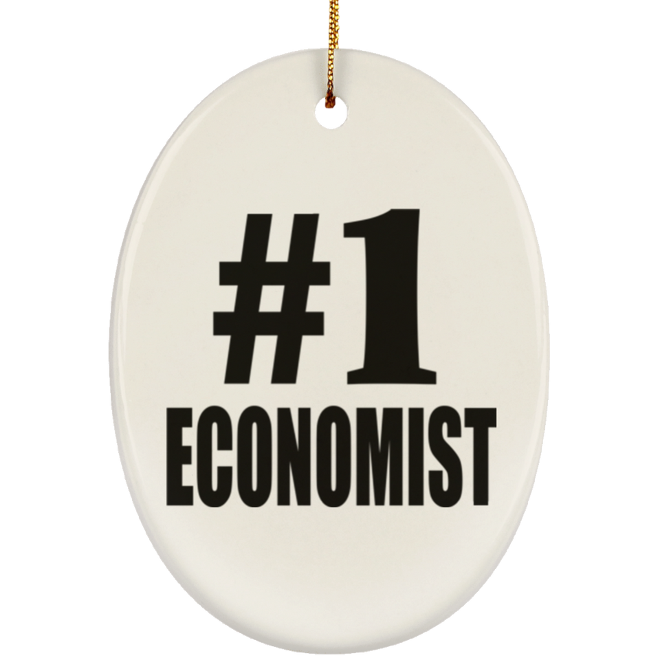 Number One #1 Economist - Oval Ornament