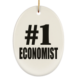 Number One #1 Economist - Oval Ornament