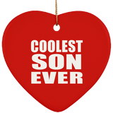 Coolest Son Ever - Heart Ornament