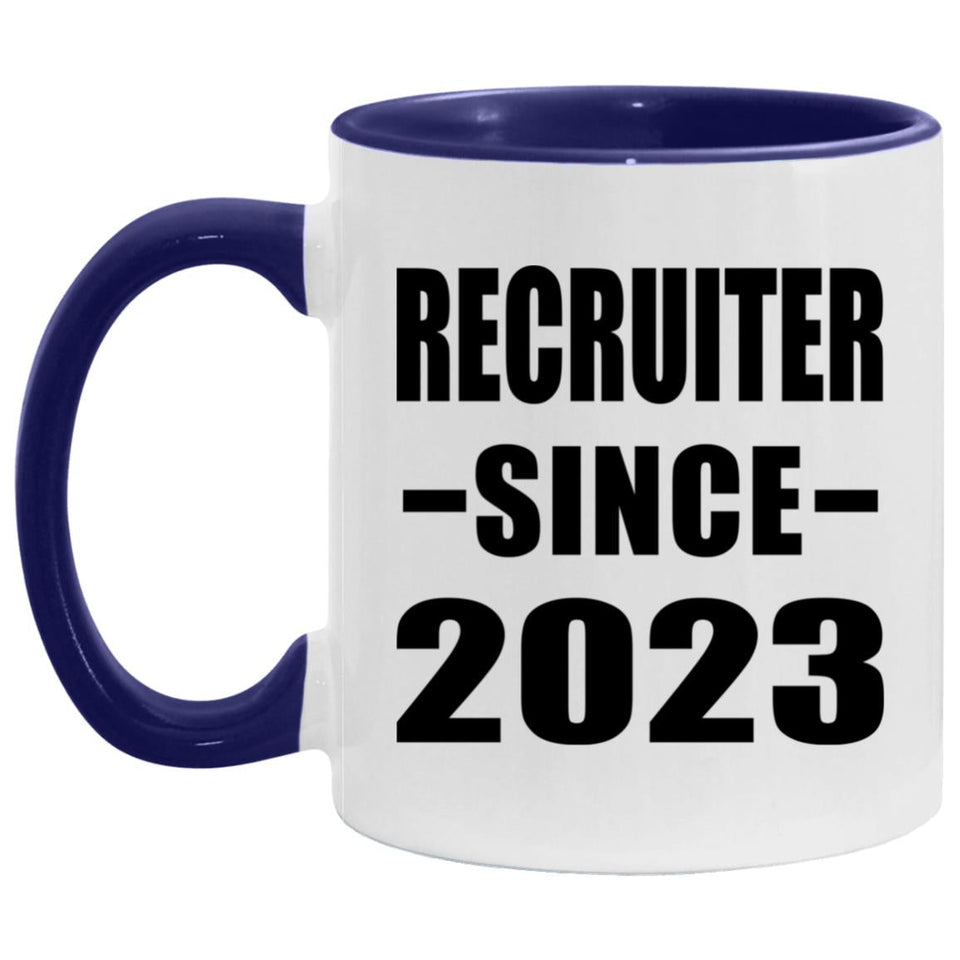 Recruiter Since 2023 - 11oz Accent Mug Purple