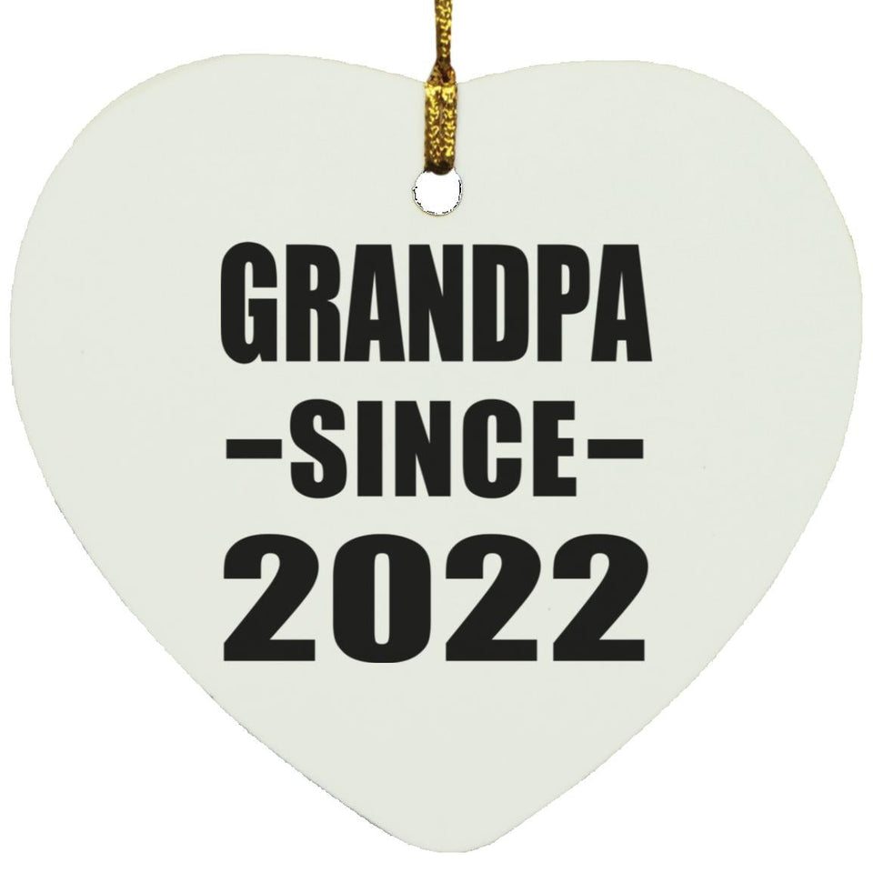Grandpa Since 2022 - Heart Ornament