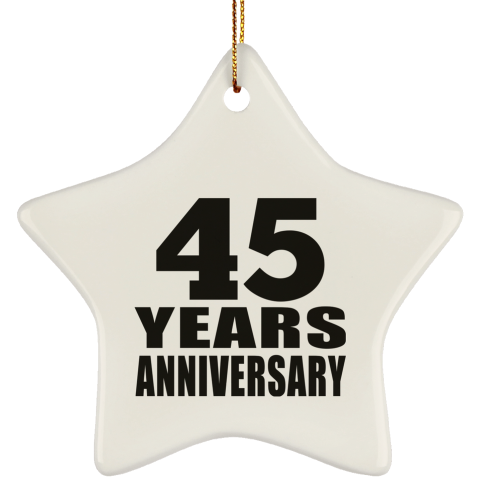 45th Anniversary 45 Years - Star Ornament