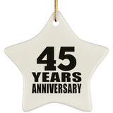 45th Anniversary 45 Years - Star Ornament