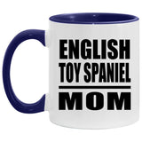 English Toy Spaniel Mom - 11oz Accent Mug Purple
