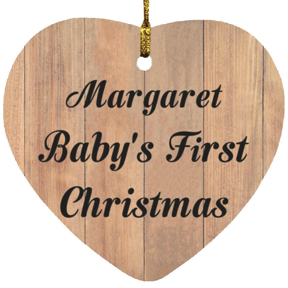 Margaret Baby's First Christmas - Heart Ornament C