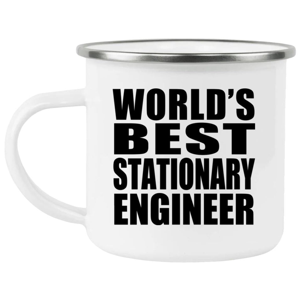 World's Best Stationary Engineer - 12oz Camping Mug