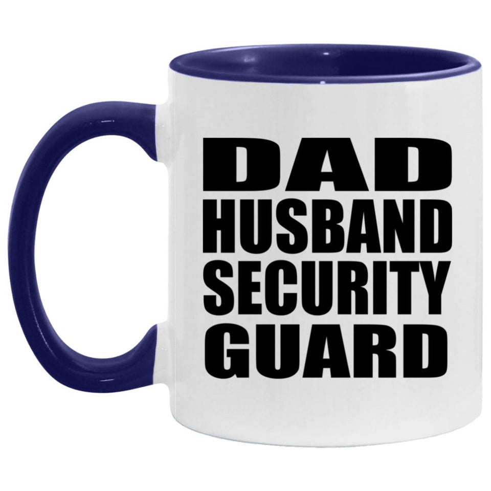 Dad Husband Security Guard - 11oz Accent Mug Purple