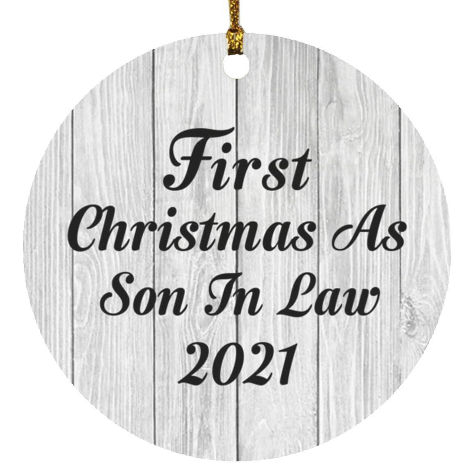 First Christmas As Son In Law 2021 - Circle Ornament F