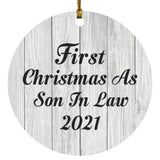 First Christmas As Son In Law 2021 - Circle Ornament F