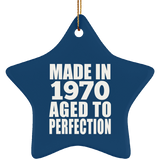 54th Birthday Made In 1970 Aged to Perfection - Star Ornament