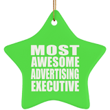 Most Awesome Advertising Executive - Star Ornament