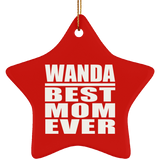 Wanda Best Mom Ever - Star Ornament