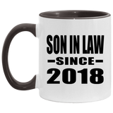 Son In Law Since 2018 - 11oz Accent Mug Black