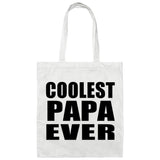 Coolest Papa (Grandpa) Ever - Tote Bag White