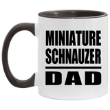 Miniature Schnauzer Dad - 11oz Accent Mug Black