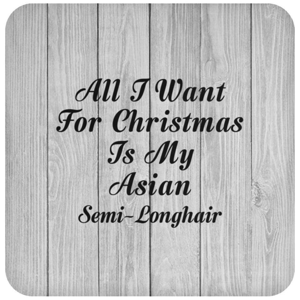 All I Want For Christmas Is My Asian Semi-Longhair - Drink Coaster F