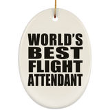 World's Best Flight Attendant - Oval Ornament
