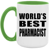 World's Best Pharmacist - 15oz Accent Mug Green