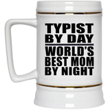 Typist By Day World's Best Mom By Night - Beer Stein