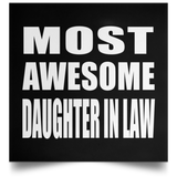 Most Awesome Daughter In Law - Poster Square