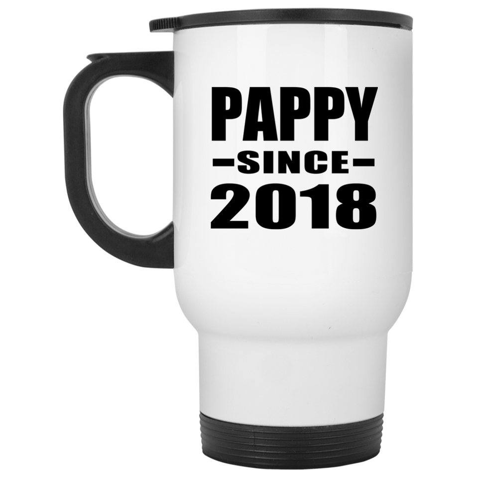 Pappy Since 2018 - White Travel Mug