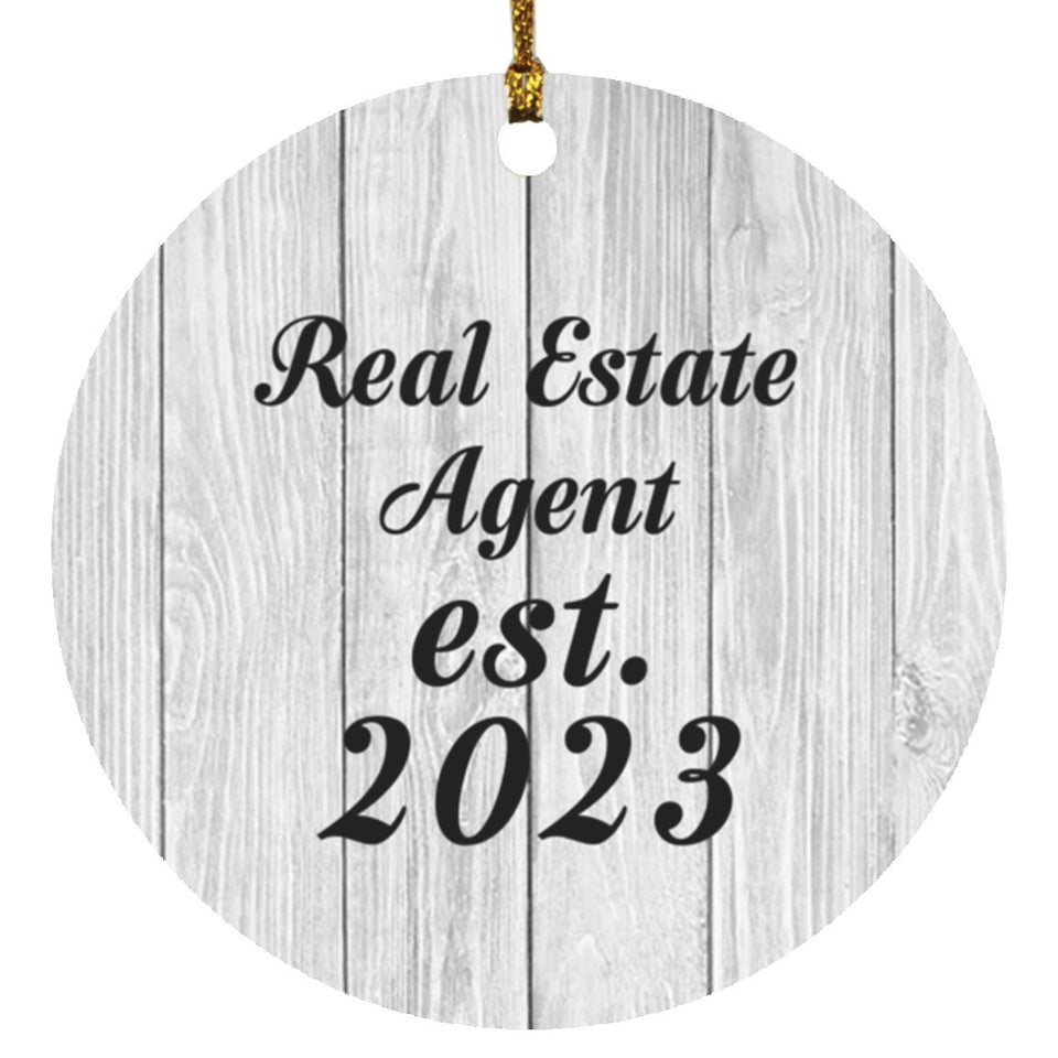 Real Estate Agent Established Est. 2023 - Circle Ornament F