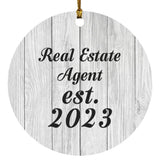 Real Estate Agent Established Est. 2023 - Circle Ornament F
