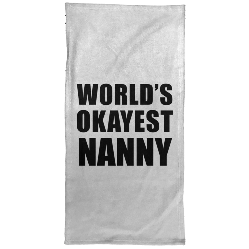 World's Okayest Nanny - Hand Towel