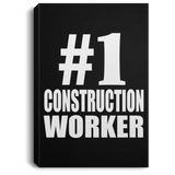 Number One #1 Construction Worker - Canvas Portrait